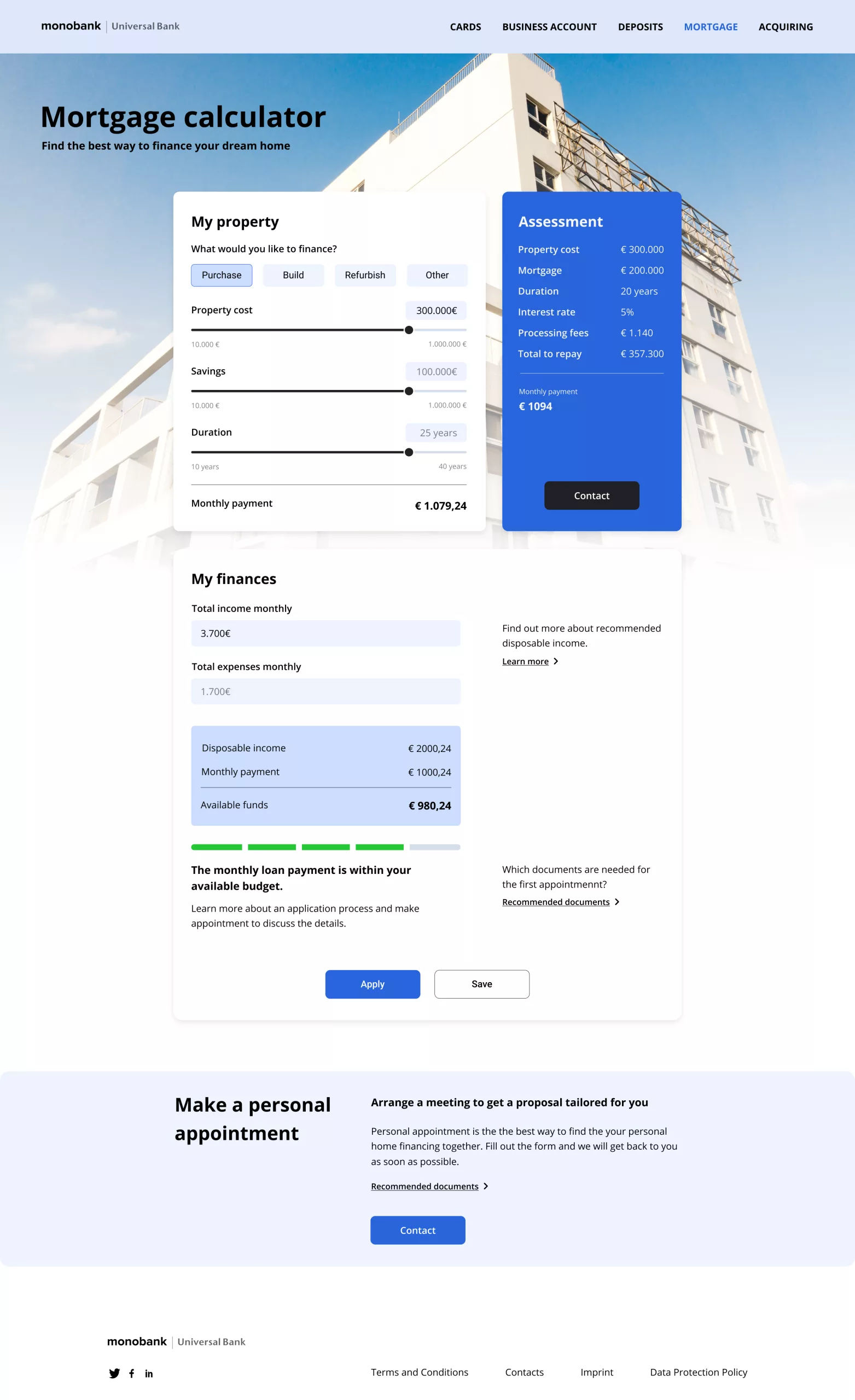 Mortgage calculator 